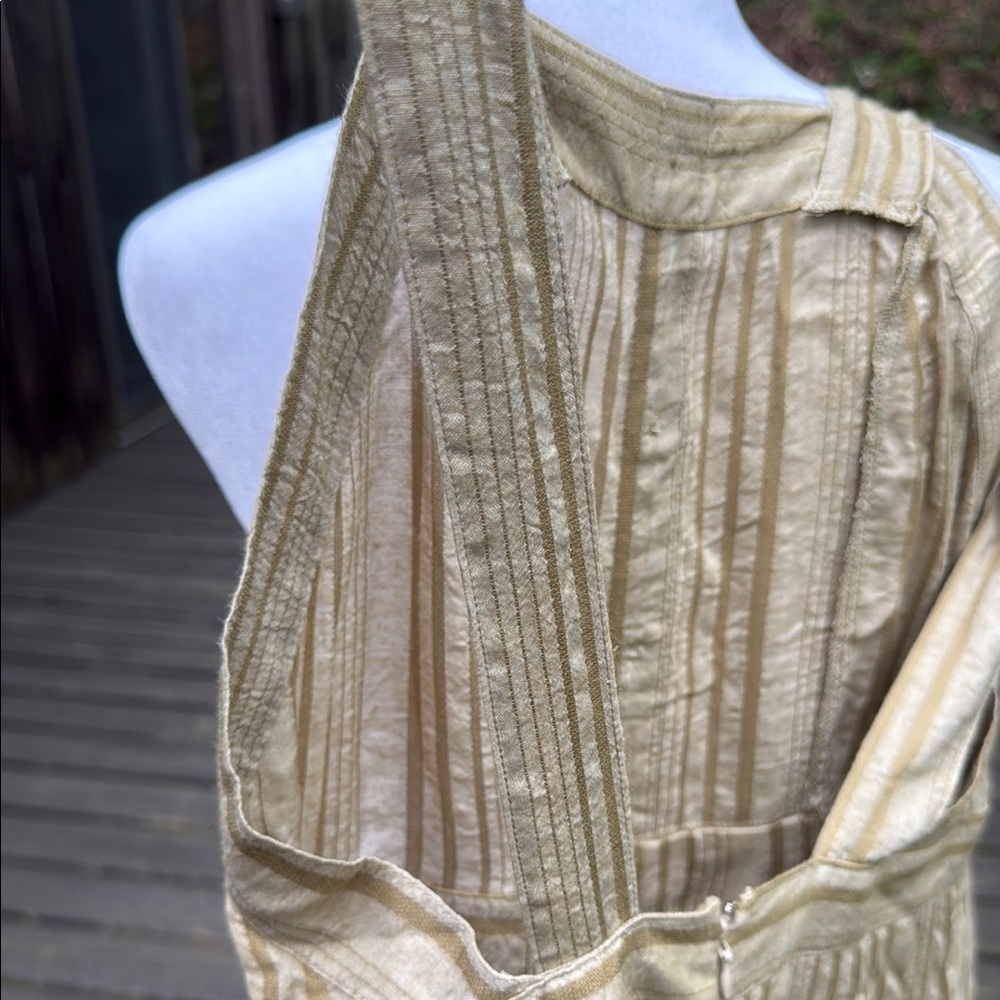 Hem & Thread Tan Striped Jumpsuit - Picture 5 of 8